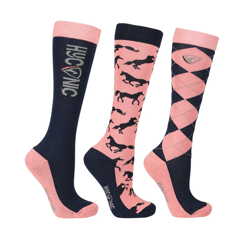 Hy Equestrian HyCONIC Children's Pattern Socks - 3 Pack-2