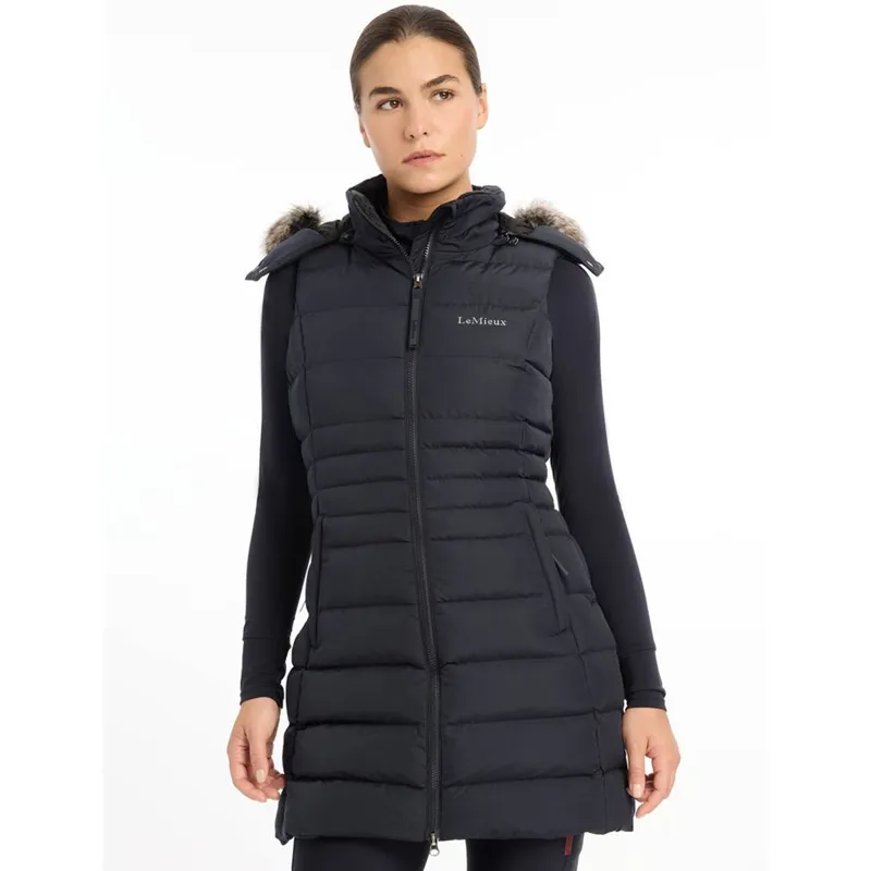 LeMieux Harper Longline Puffer Gilet - Navy