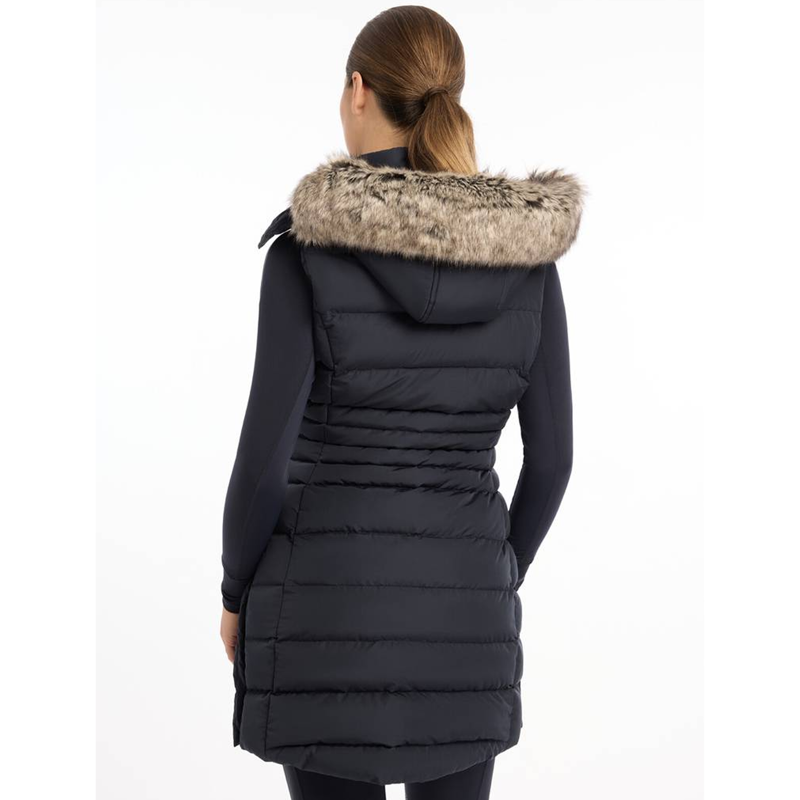 LeMieux Harper Longline Puffer Gilet - Navy-1