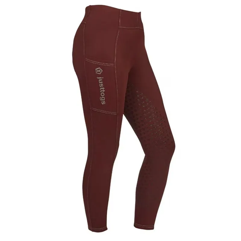 Just Togs Kontrol Rider Tights - Wine
