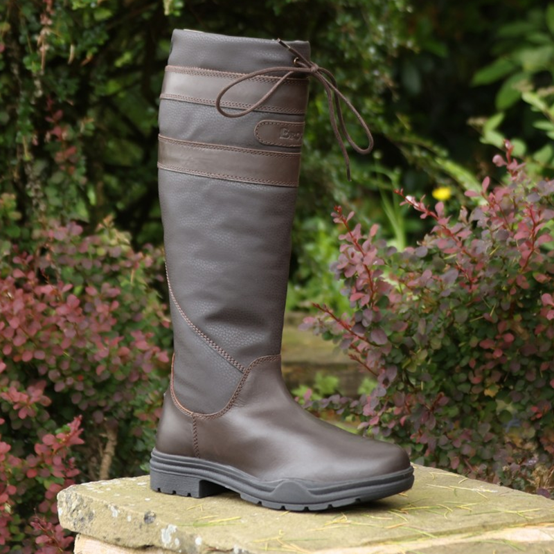 Brogini Longridge Country Boots Wide Calf - Brown-5