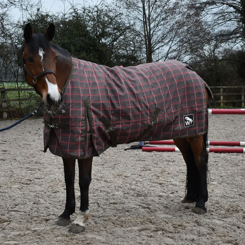 John Whitaker Archie 200g Turnout Rug - Brown Check