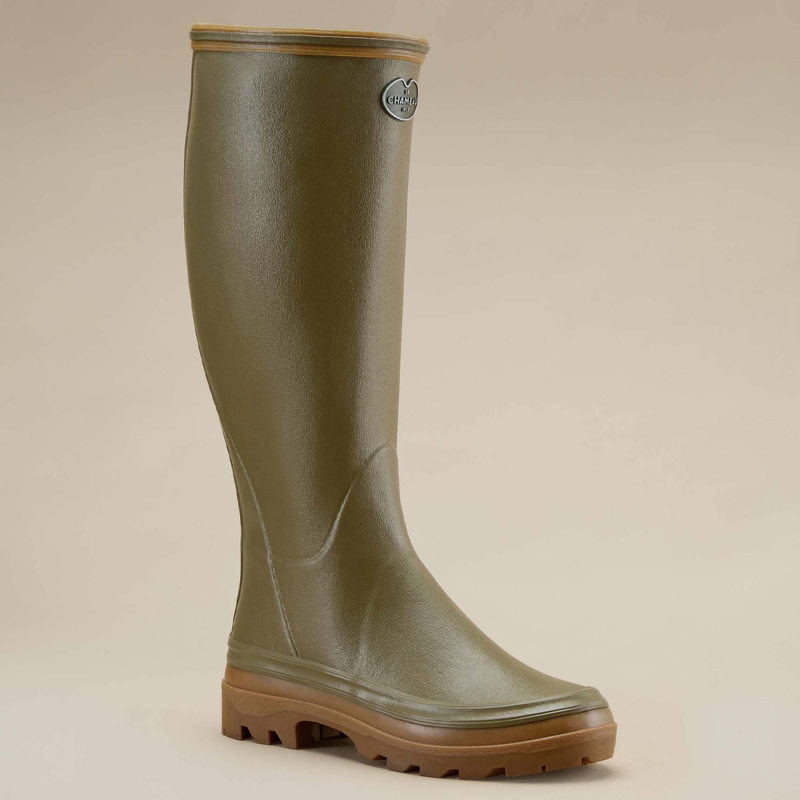Le Chameau Women's Giverny Jersey Lined Boots - Vert Vierzon-3