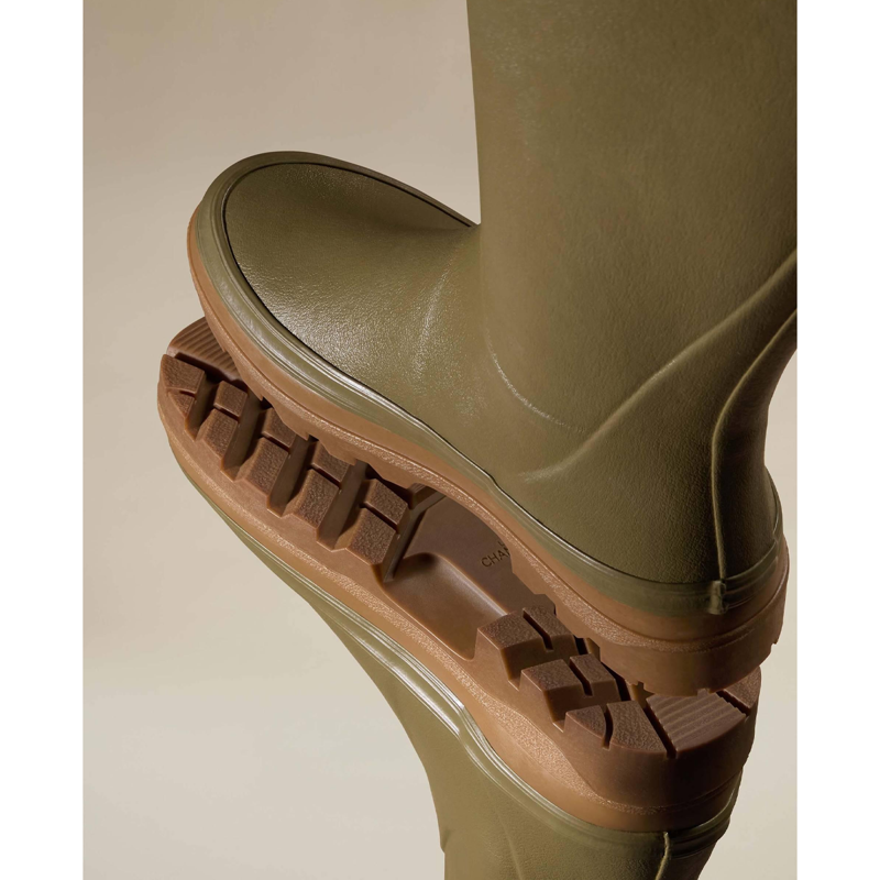Le Chameau Women's Giverny Jersey Lined Boots - Vert Vierzon-1