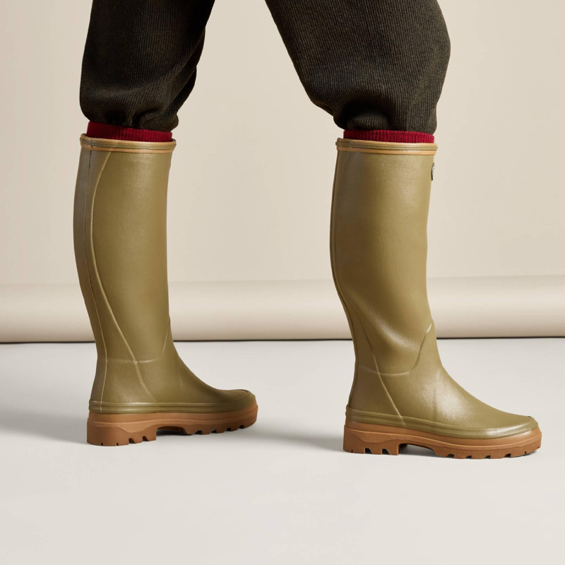 Le Chameau Women's Giverny Jersey Lined Boots - Vert Vierzon-6