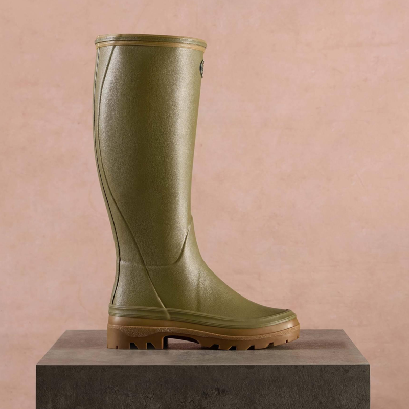 Le Chameau Women's Giverny Jersey Lined Boots - Vert Vierzon-7