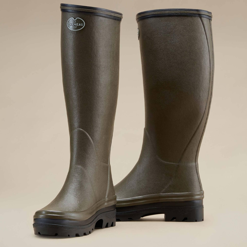 Le Chameau Women's Giverny Jersey Lined Boots - Vert Chameau-4