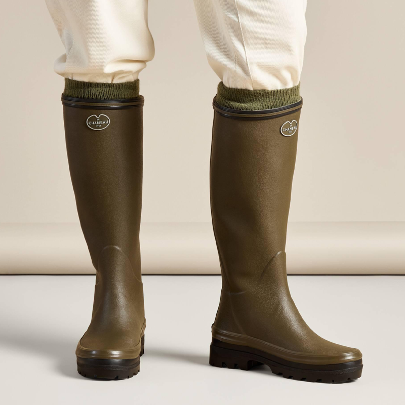 Le Chameau Women's Giverny Jersey Lined Boots - Vert Chameau-6