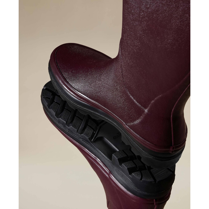 Le Chameau Women's Giverny Jersey Lined Boots - Cherry-1