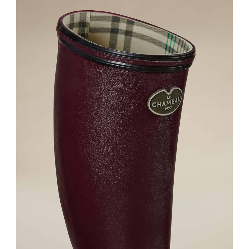 Le Chameau Women's Giverny Jersey Lined Boots - Cherry-2