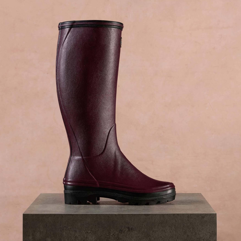 Le Chameau Women's Giverny Jersey Lined Boots - Cherry-7