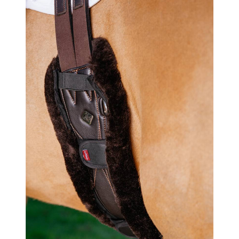 LeMieux Merino+ Anatomic Jumping Girth Cover - Brown-3