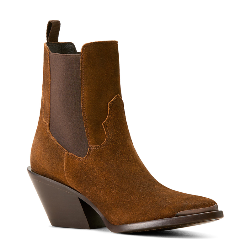 Ariat Women's Shiloh Bootie - Dark Ginger Suede-3