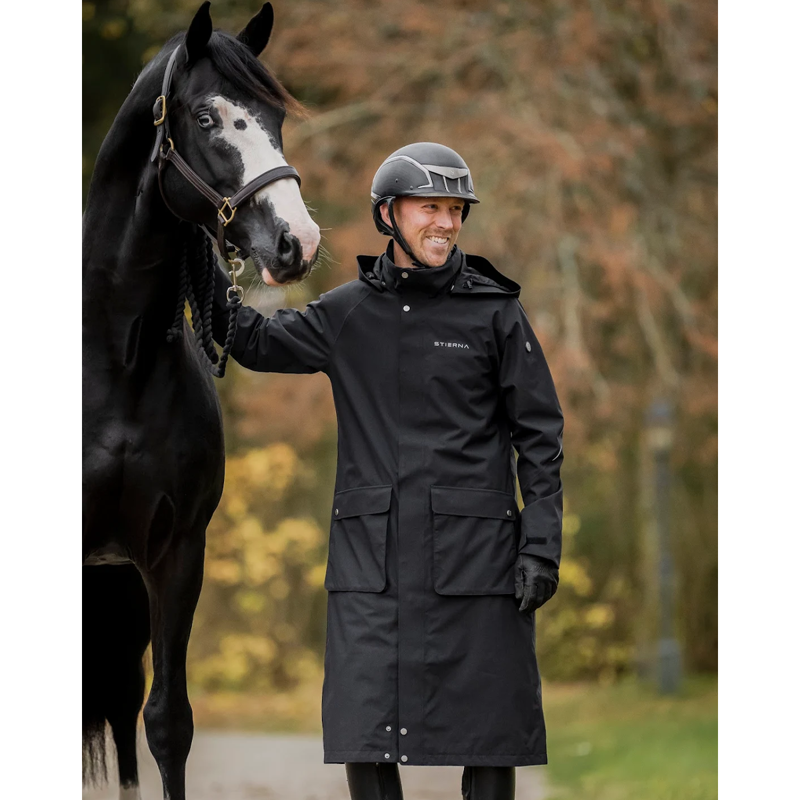 Stierna Men's Sky Rain Coat - Black-5