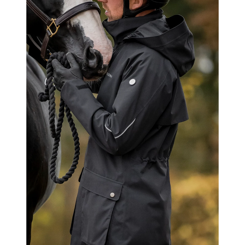 Stierna Men's Sky Rain Coat - Black-4