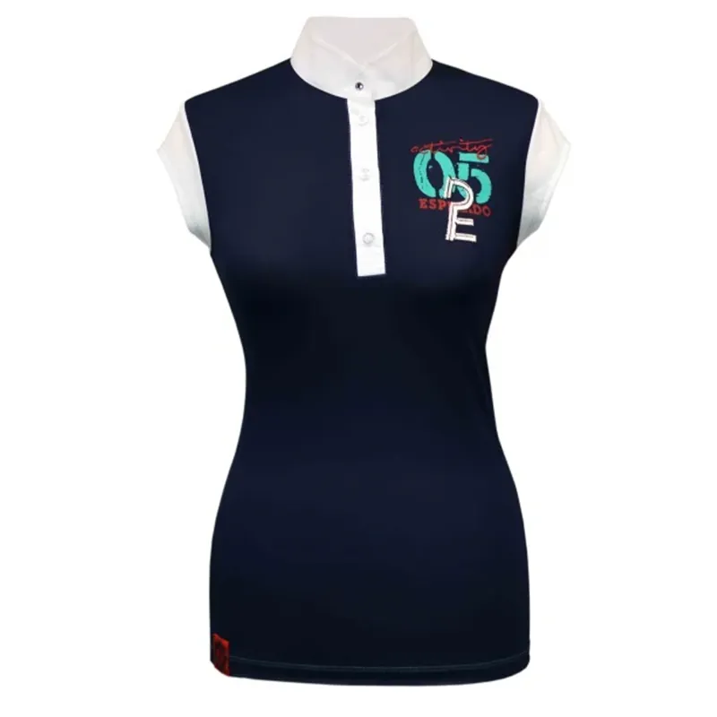 Esperado Rom Ladies Sleeveless Show Shirt - Navy 