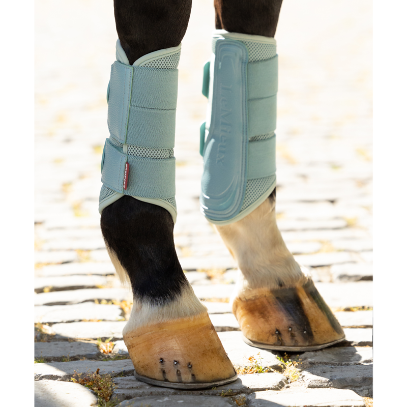 LeMieux Arika Mesh Brushing Boots - Aqua-3