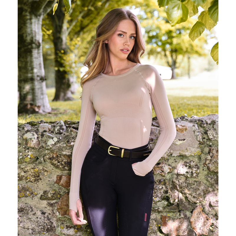 LeMieux Britney Seamless Long Sleeve Top - Almond-4