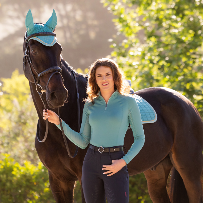 LeMieux Classic Fly Hood - Lagoon-5