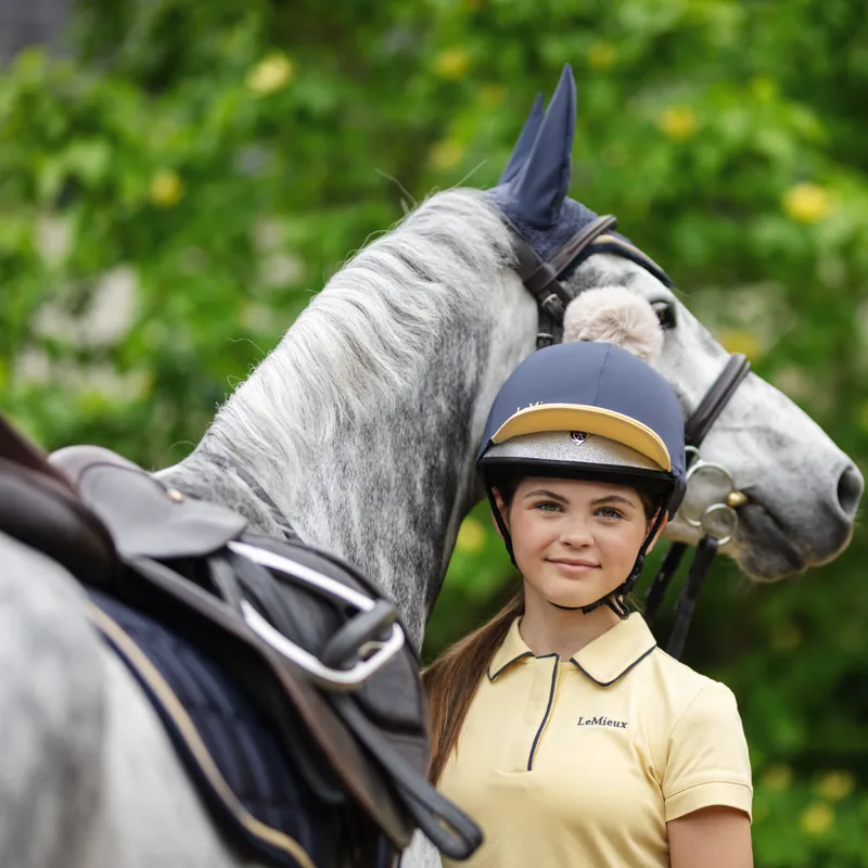 LeMieux Pom Hat Silk - Dusk/Mimosa-3