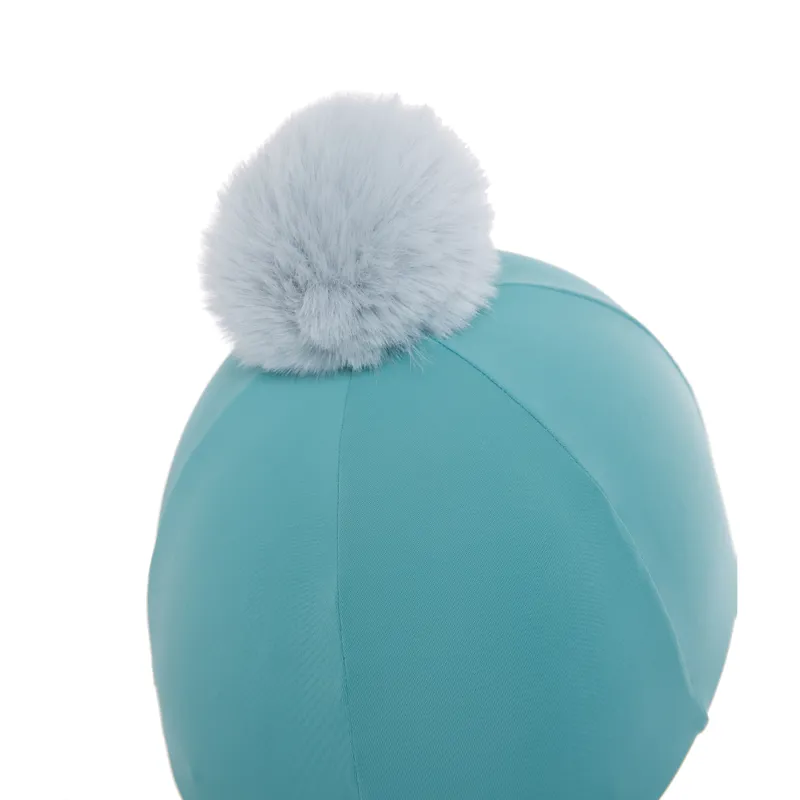 LeMieux Pom Hat Silk - Lagoon/Aqua-3