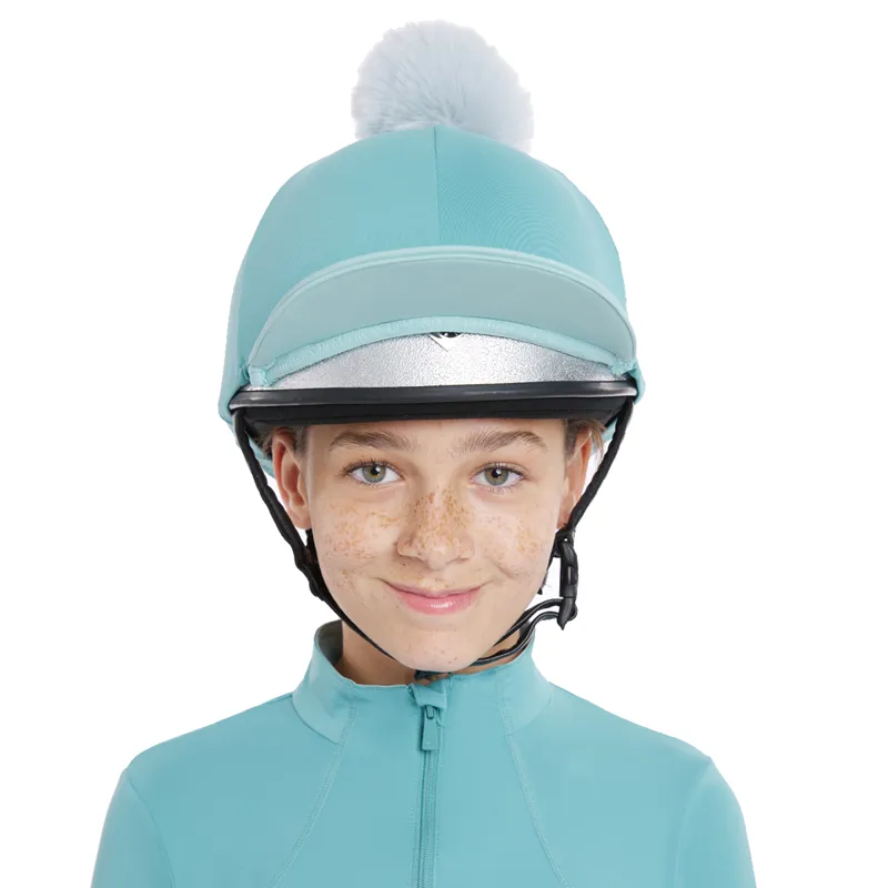 LeMieux Pom Hat Silk - Lagoon/Aqua