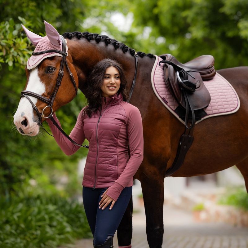 LeMieux Suede Close Contact Square - Blossom-5