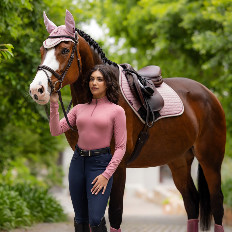 LeMieux Suede Close Contact Square - Blossom-7