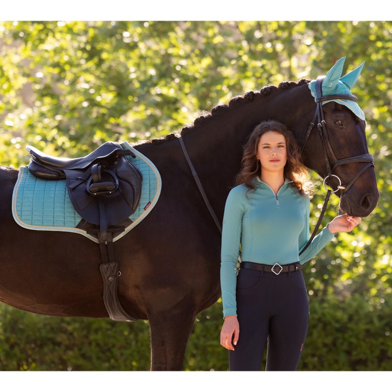 LeMieux Suede Close Contact Square - Lagoon-4