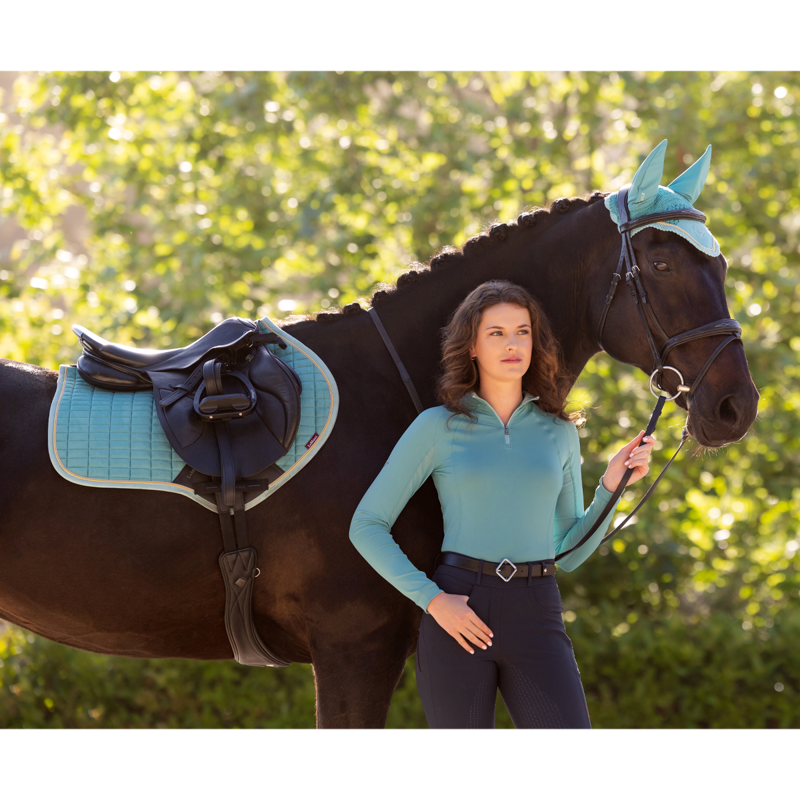 LeMieux Suede Close Contact Square - Lagoon-6
