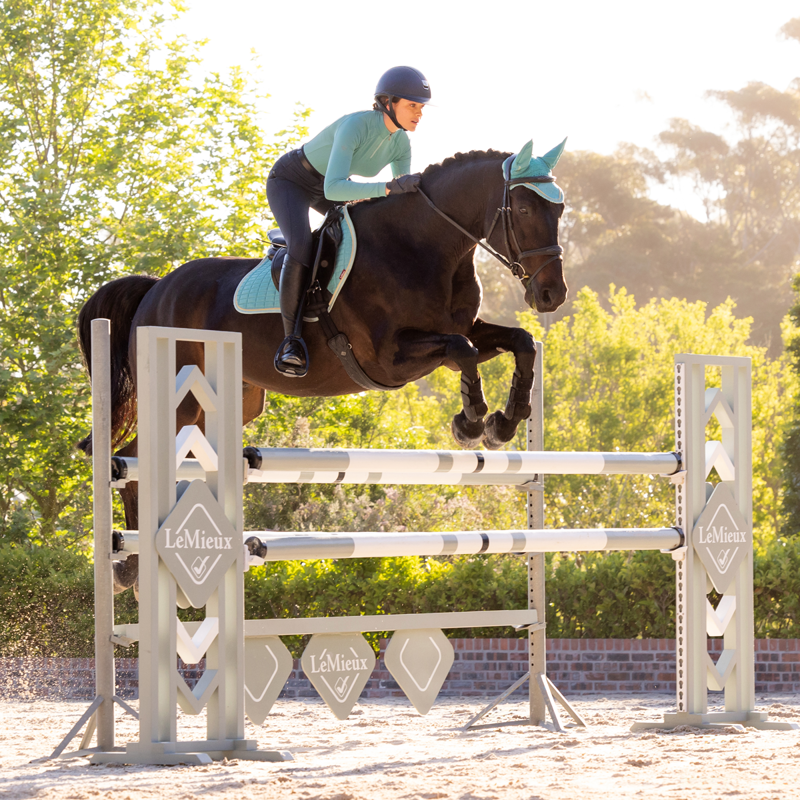 LeMieux Suede Close Contact Square - Lagoon-7