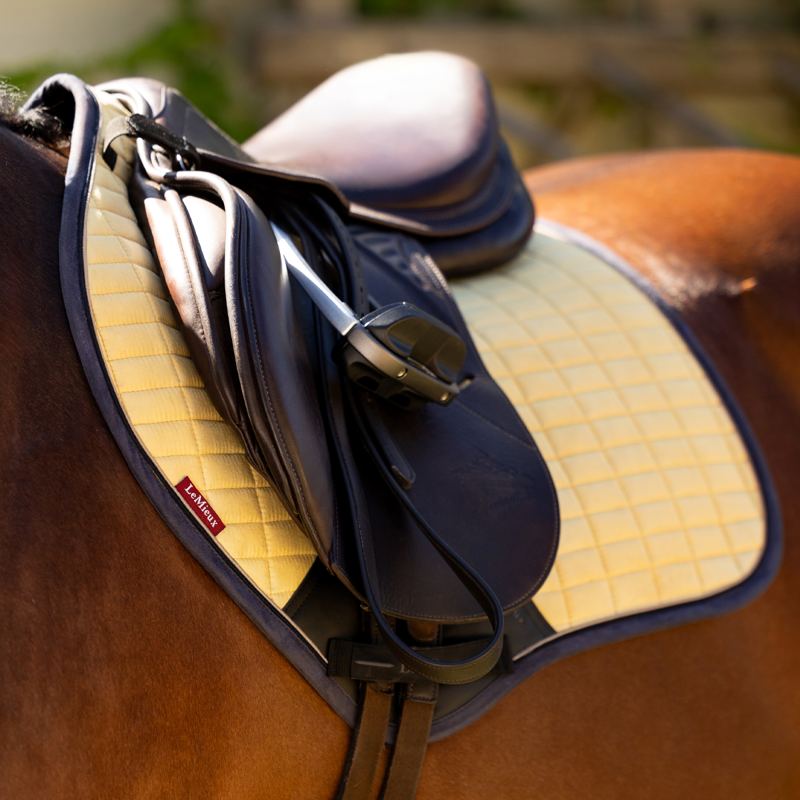 LeMieux Suede Close Contact Square - Mimosa-2