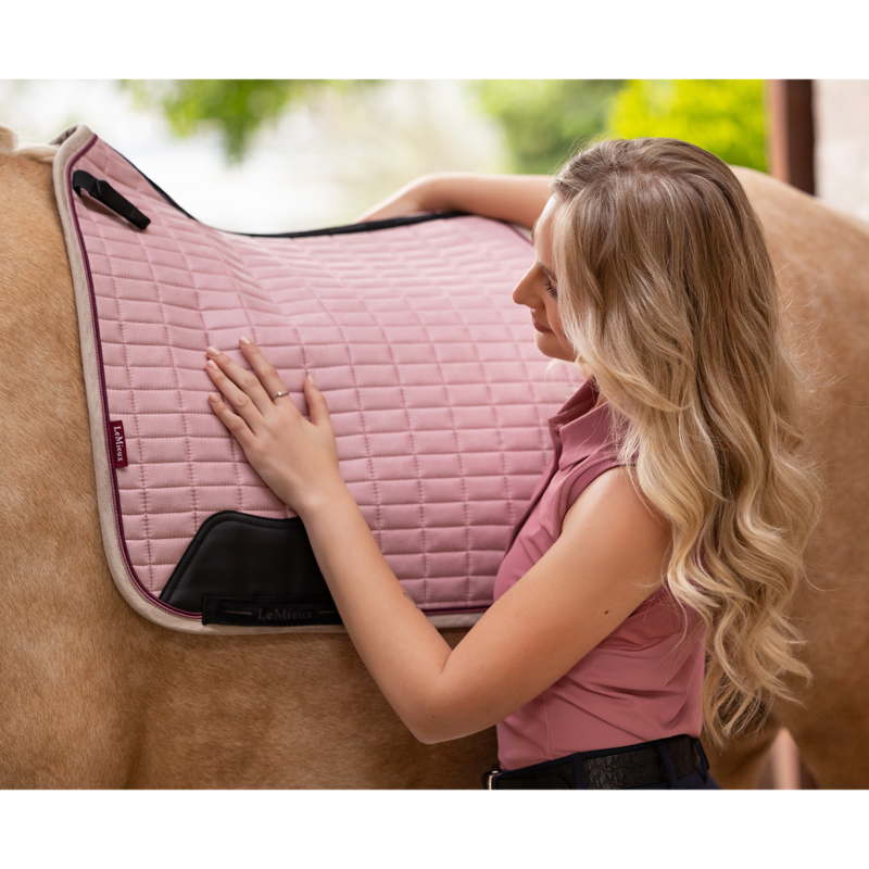 LeMieux Suede Dressage Square - Blossom-3