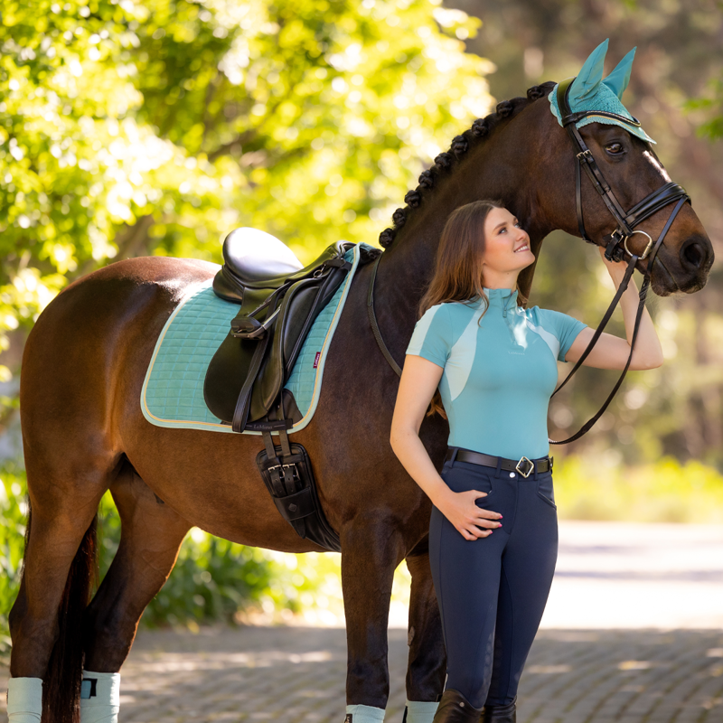 LeMieux Suede Dressage Square - Lagoon-6