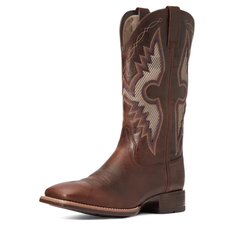 Ariat Men's Solado VentTEK Cowboy Boot - Dark whiskey