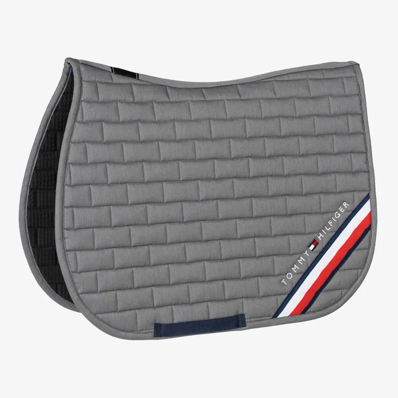 Tommy Hilfiger Global Stripe Dressage Saddlepad - Grey Melange