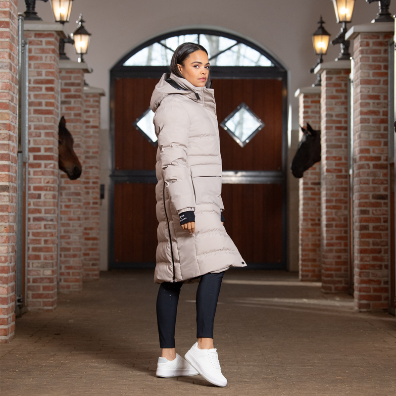 Pikeur Ladies Athleisure Rain Coat - Sandstorm-4