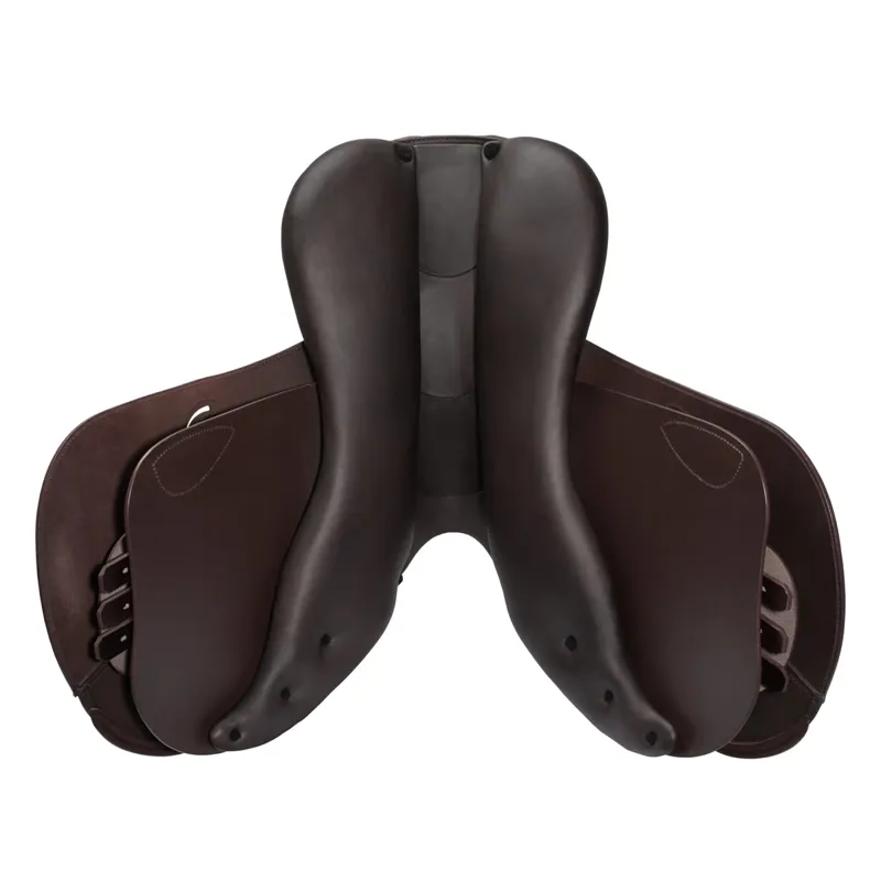 Prestige Paris Double Flap Jump Saddle - Tobacco - 17 inch 35-1