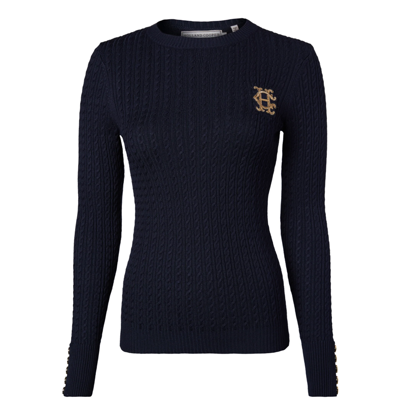 Holland Cooper Princeton Crew Neck Knit - Ink Navy-6
