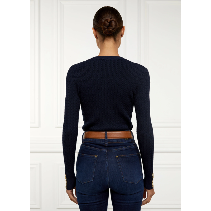 Holland Cooper Princeton Crew Neck Knit - Ink Navy-4