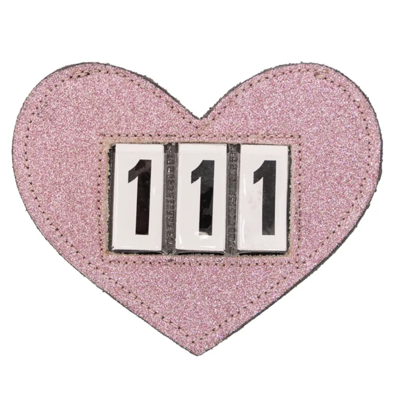 QHP Number Holder - Pink Heart 