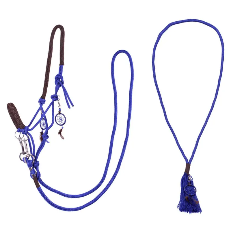 QHP Rope Halter Combi Liberty - Cobalt Blue