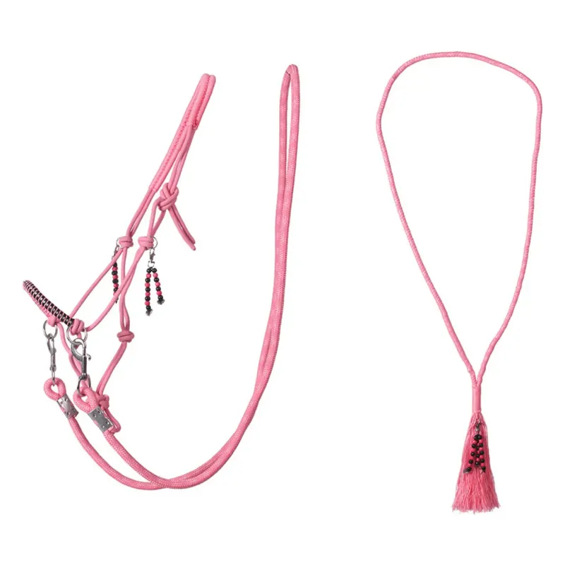 QHP Rope Halter Combi Liberty - Flamingo Pink