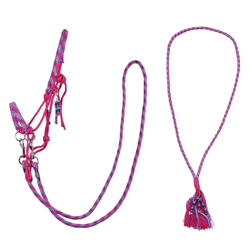 QHP Rope Halter Combi Liberty - Fuchsia