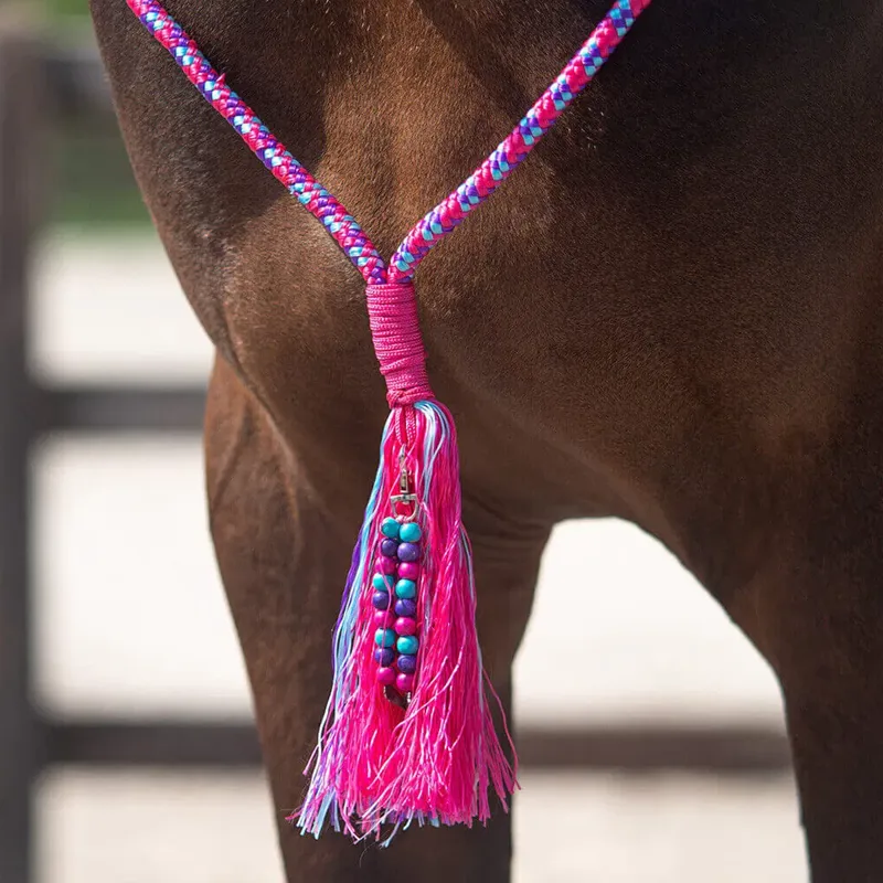 QHP Rope Halter Combi Liberty - Fuchsia-2