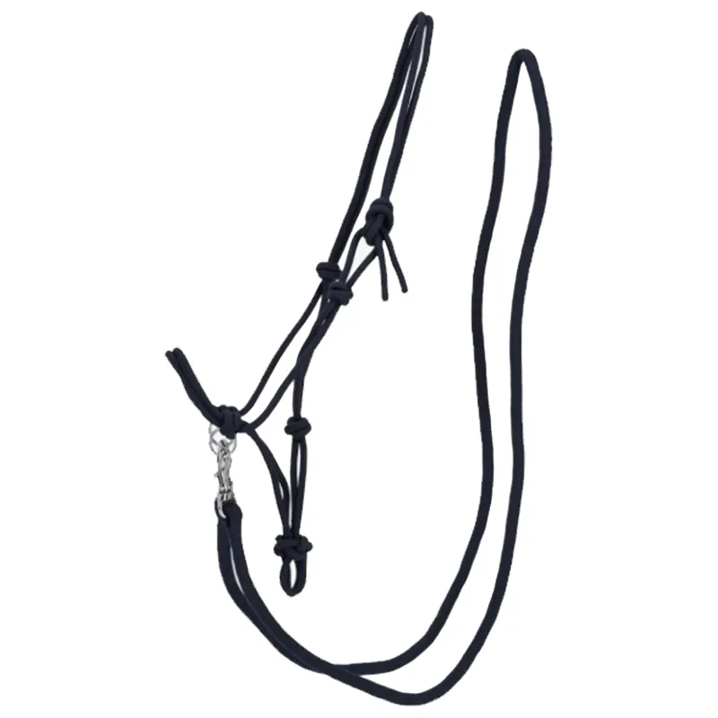 QHP Rope Halter and Rein - Navy