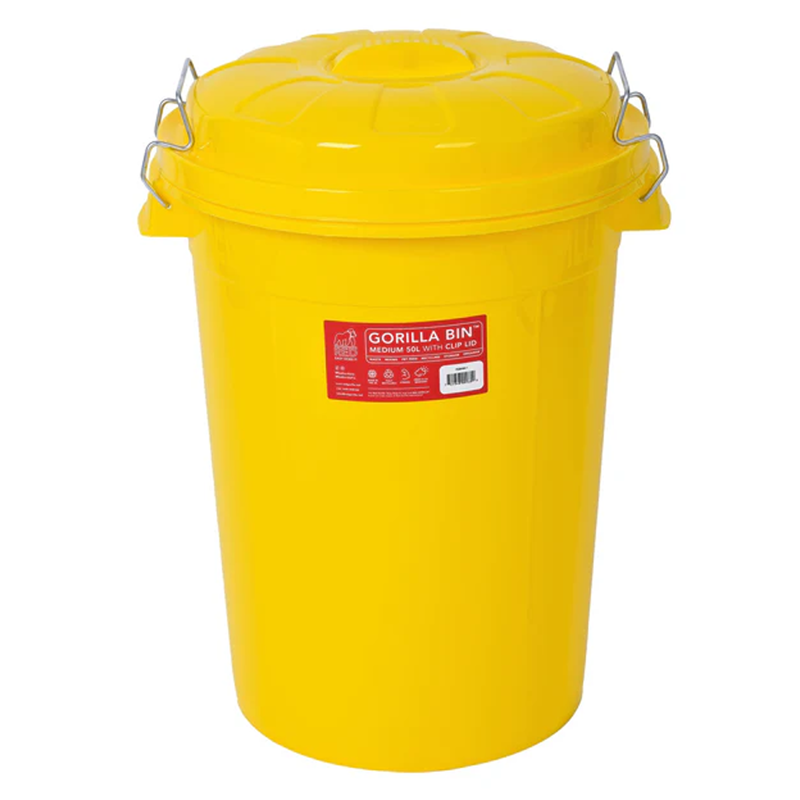 Red Gorilla Medium 50L Bin with Clip Lid-1