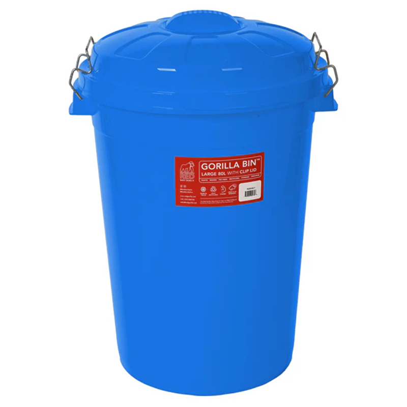 Red Gorilla Large 80L Bin with Clip Lid-1