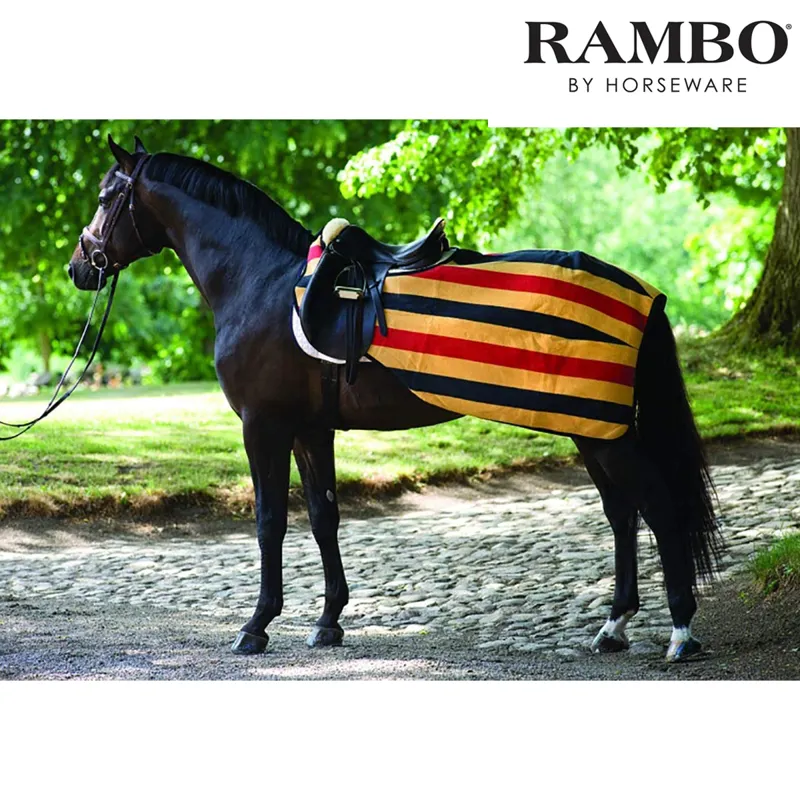 Horseware Rambo Fleece Exercise Sheet - Witney Gold
