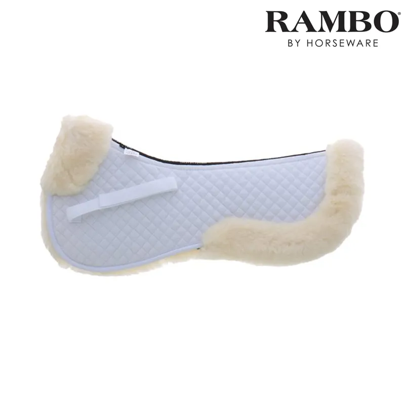 Horseware Rambo Sheepskin Half Pad - White/Natural